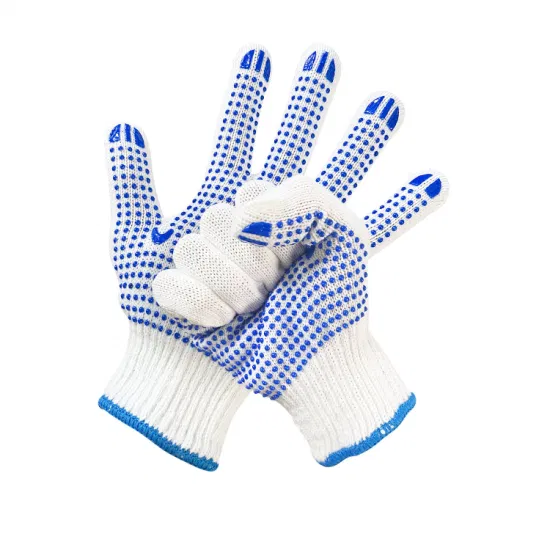 China Wholesale Safety Work Guante Industrial/Construction Hand PVC/Dotted/Dots Cotton Knitted Gloves